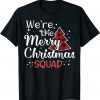 Merry Christmas Squad Red Buffalo Plaid Tree Santa Family Gift Shirt
