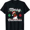 Merry Cluckmas Funny Chicken Christmas Retro Vintage Gift Shirt