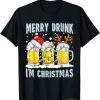 Merry Drunk I’m Christmas Merry Xmas Reinbeer Colorful Light Classic Shirt