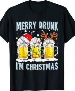 Merry Drunk I’m Christmas Merry Xmas Reinbeer Colorful Light Classic Shirt