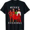 Merry Friendsmas Black Afro African Women Proud Santa Xmas Unisex Shirt
