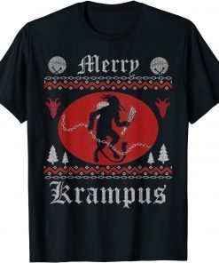 Merry Krampus Christmas Xmas Horror Ugly Sweater Evil Pajama Unisex Shirt