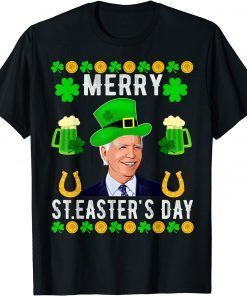 Merry St.4th Of Easter Biden Leprechaun Hat Patricks Unisex Shirt