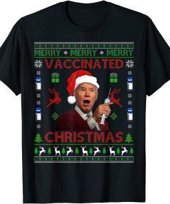 Merry Vaccinated Christmas Joe Biden Vaccine Sweater Classic T-Shirt