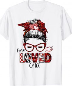 Messy Bun Hair One Loved CNA Valentine's Day Classic Shirt