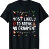Most Likely To Christmas Matching Family Pajamas Classic Shirt
