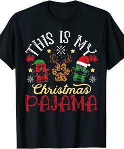 My Christmas Pajama Shirt Xmas Pet Lover Animal Cat Dog Paw Classic Shirt