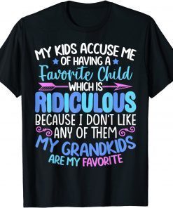 My Grandkids Are Favorite Family Grandpa Grandma Classic Shirt