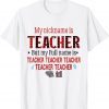 My Nickname Is Teacher But My Full Name Is Teacher Red plaid Classic Shirt