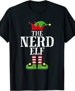 Nerd Elf Family Matching Christmas Group Elf Pajama Gift Shirt