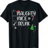 Nice Naughty Drunk Christmas Naughty Family Group Classic Shirt