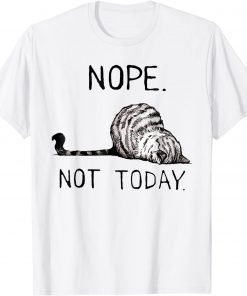 Nope Not Today Lazy Cat Gift Shirt