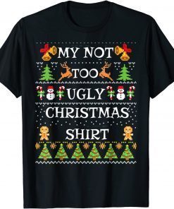 Not Too Ugly Party Merry Christmas Lights Pajama Limited Shirt