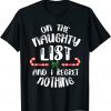 On the naughty list Xmas Christmas Candy Cane Gift Shirt