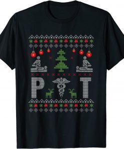 PT Physical Therapist Ugly Christmas Sweater Therapy Medical T-Shirt