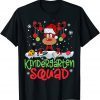 Plaid Reindeer Santa Hat Kindergarten Squad Teacher Xmas Classic Shirt