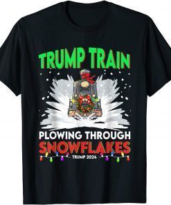 Plow Snowflakes This Xmas Trump Train 2024 Family Matching Unisex Shirt