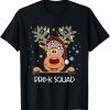 Pre-K Squad Reindeer Santa Hat Red Plaid Teacher Christmas Gift Shirt