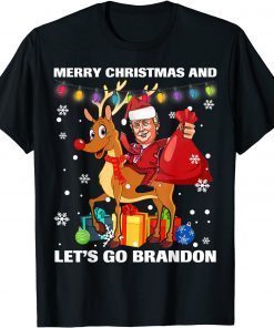 Pro Trump Merry Christmas And Let's Go Branddon Brandon Noel Gift Shirt