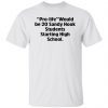 Prolife Would Be 20 Sandy Hook Students Starting High School Gift shirt