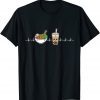 Ramen and Boba Kawaii Noodles Heartbeat Bubble Tea Unisex Shirt
