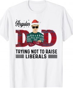 Regular Dad Trying Not To Raise Liberals Christmas Dad Gift Shirt