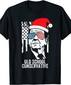 Republican Christmas Old School Conservative Ronald Reagan T-Shirt