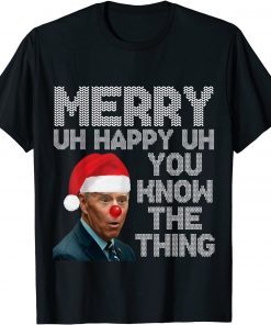 Santa Biden Clown Happy Merry Ugly Christmas Sweater T-Shirt