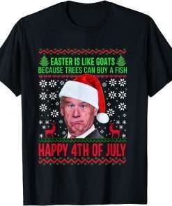 Santa Biden Easter Happy 4th of July Ugly Christmas Classic Shirt