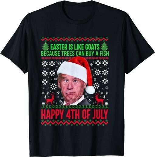 Santa Biden Easter Happy 4th of July Ugly Christmas Classic Shirt