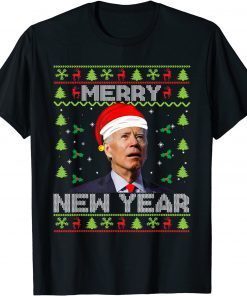Santa Biden Happy New Year Ugly Christmas Sweater Limited Shirt