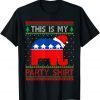 Santa Democrat This Is My Party Christmas Ugly Sweater Classic Shirt