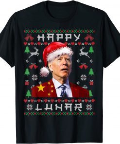 Santa Joe Biden Chine Happy Lular Ugly Christmas Sweater Classic T-Shirt