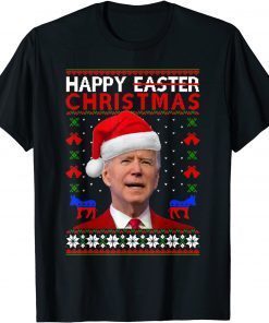Santa Joe Biden Happy Easter Christmas Ugly Sweater Classic T-Shirt
