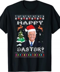 Santa Joe Biden Happy Easter Ugly Christmas Sweater Black Classic Shirt