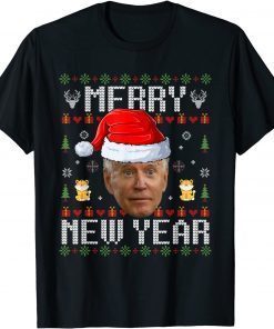 Santa Joe Biden Happy New Year Tiger Christmas Limited T-Shirt