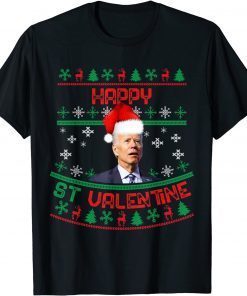 Santa Joe Biden Happy Saint Valentine Ugly Christmas Classic T-Shirt