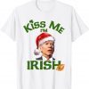Santa Joe Biden Kiss Me I'm Irish Happy St. Patricks Day Classic Shirt