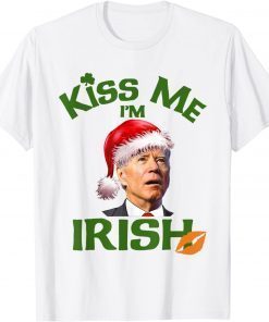 Santa Joe Biden Kiss Me I'm Irish Happy St. Patricks Day Classic Shirt