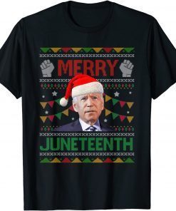 Santa Joe Biden Merry Juneteenth Xmas Christmas Ugly Sweater Classic Shirt