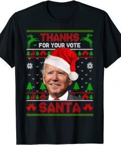 Santa Joe Biden Thanks For Your Vote Christmas Ugly Sweater Classic T-Shirt