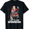 Santa Trump Pro Anti Biden Christmas Lets Go Branson Brandon T-Shirt