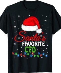 Santa's Favorite CTO Santa Hat Lights Christmas Classic Shirt