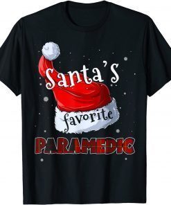 Santa's Favorite Paramedic Christmas Pajama Unisex Shirt