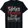 Santa's Favorite Social Worker Christmas Classic Shirt