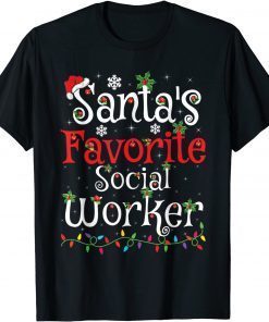 Santa's Favorite Social Worker Christmas Classic Shirt
