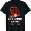 Scorpio Gnome Buffalo Plaid Christmas Matching Family Classic Shirt