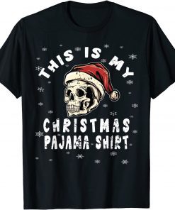 Skull Santa Hat Skeleton Christmas Pajama Unisex Shirt