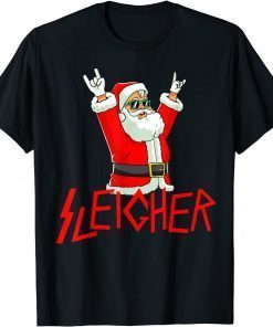 Sleigher Christmas Heavy Metal Music T-Shirt