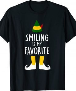 Smiling Is My Favorite Christmas ELF Matching Family Pajama Classic Shirt